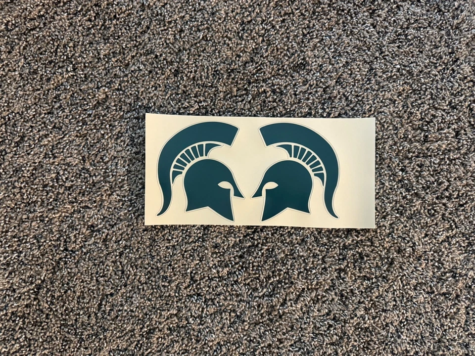 Calcomanías laterales para casco de fútbol americano Michigan State Spartans (mate) Foto 1 de 1