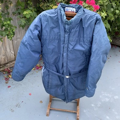 Vintage 1960's Gerry Ski Jacket Down Parka Boulder Co Made Navy Hood Puffer XL - Image 1 of 4