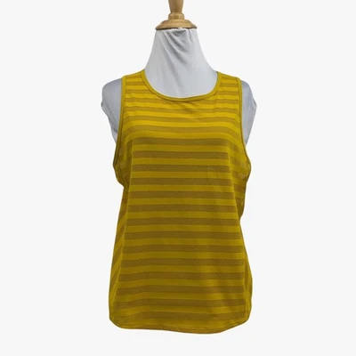 Camiseta sin mangas Lululemon para mujer 6/8 amarilla malla perforada transpirable Foto 1 de 4