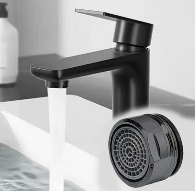 Strahlregler ABS Universal Wasserhahn Wassersparer  Anti Kalk Sieb Aufsatz Black - Bild 1 von 4