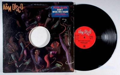 Peter Allen - Don't Wish Too Hard (1977) Vinyl 12" Single • PROMO • Disco Remix - Image 1 of 2