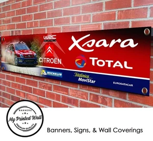 Citroen Xsara WRC Total Rallye Auto Banner für Werkstatt, Garage, Showroom - Bild 1 von 2