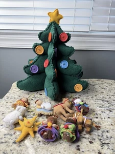 Hallmark Andenken Kids My Very Own Weihnachten Knopf Baum Filz Plüsch 9 Ornamente - Bild 1 von 10