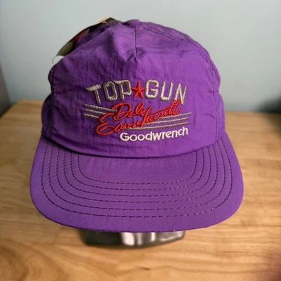 VintaGE TOP GUN Dale Earnhardt  Goodwrench  Snapback HAT NW/TGS PURPLE - Image 1 of 4