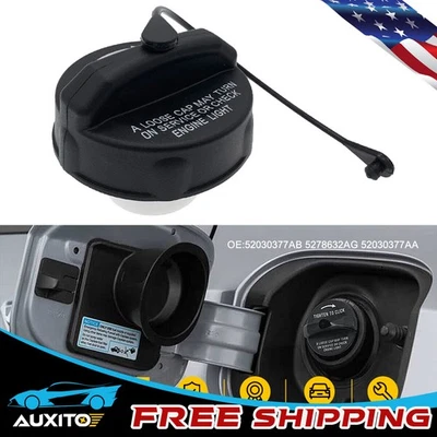 1 Fit 2011-2018 Dodge Durango Jeep Grand Gas Cherokee Fuel Black Cap Replacement - Image 1 of 4