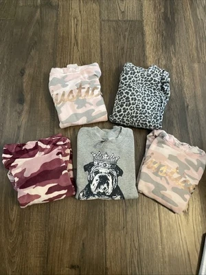 Lote de 5 sudaderas con capucha Justice SO Gildan Harper & Elliot para niñas talla 7 y 8 Foto 1 de 4