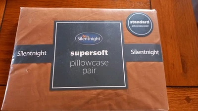 Silentnight Supersoft , pair of Pillowcases , BNWT, colour Terracotta - Image 1 of 2