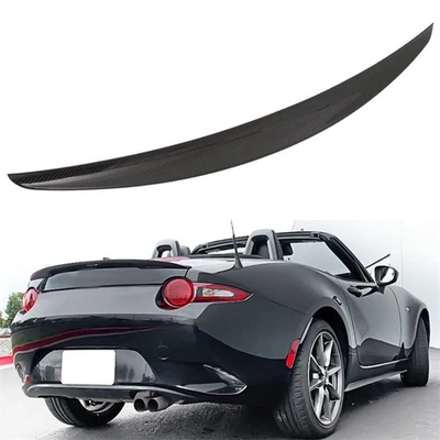 For Mazda MX-5 Miata 2016-2023 MX-5 16-22 Carbon Fiber & Lip Type Trunk Spoiler - Image 1 of 4
