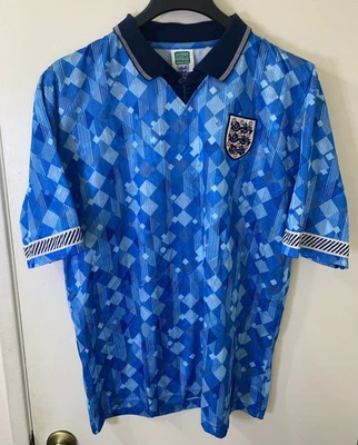 Score Draw ENGLAND 1990-1992 RETRO REPLICAS FOOTBALL SHIRT SOCCER JERSEY SIZE XL - Image 1 of 4