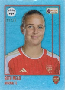 2023-24 Topps Merlin Heritage Beth Mead Blue /25 Arsenal England SP #65 - Picture 1 of 2