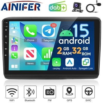 DAB+ Android15 CarPlay Radio Für Fiat Ducato Citroen Jumper Peugeot Boxer 10-24 - Bild 1 von 4