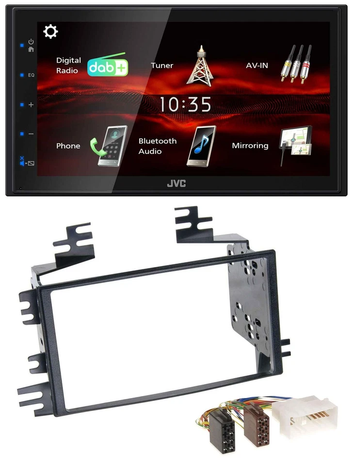 JVC USB Bluetooth MP3 DAB 2DIN Autoradio für Kia Rio Rio5 Sportage Hyundai Accen - Bild 1 von 4