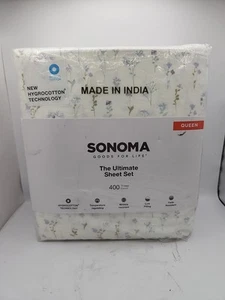 NEW Sonoma Good For Life The Ultimate Sheet Set 4pc Lavender Fields Queen-400 TC - Picture 1 of 8