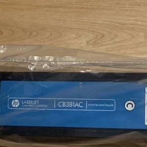 HP CB381AC CYAN CARTRIDGE - Brand New Sealed No Box. OEM Genuine FAST SHIPPED - Picture 1 of 5