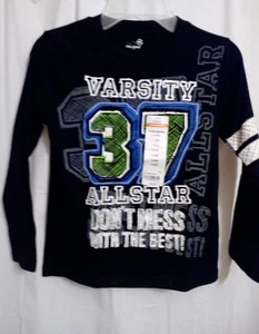 New Boy's Varsity All-Star long sleeve shirt size 5/6 (M) black - Picture 1 of 2