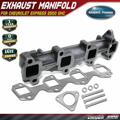 Colector de escape izquierdo con kit de junta para Chevrolet Express 2500 GMC Workhorse Foto 1 de 4