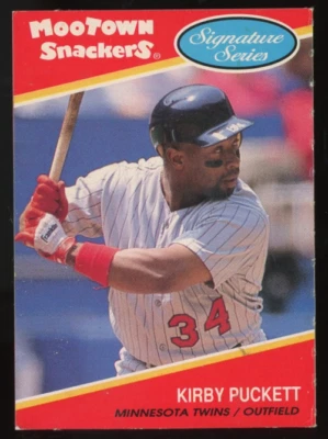 1991 MooTown Snackers #2 Kirby Puckett With Tab/Coupons Intact as Issued - Image 1 of 2