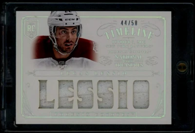 MINT 2013-14 Panini National Treasures Hockey Lucas Lessio RC Rookie Patch 44/50 - Image 1 of 2