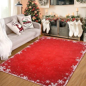 5x7 Christmas Area Rug Bedroom Living Room Area Rug Xmas Decorative Area Rug ... - Picture 1 of 9