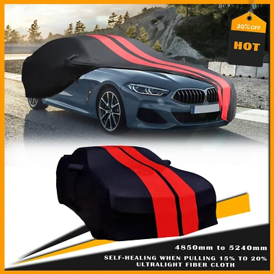Satin Stretch Indoor Car Cover Dustproof Red Line For BMW 6 8 7 Series Foto 1 de 4