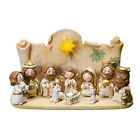 Nativity Scene Figurines Set 11pcs Holiday Manger Jesus Birth Figurines Decor