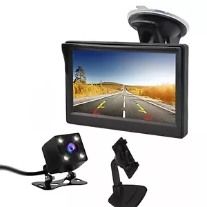 5 Inch Car Rearview Parking System Monitor Backup Camera Night Vision Waterproof - Picture 1 of 11