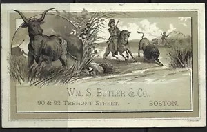 William S. Butler & Co. Victorian Trade Card 5.25"x3.25" Boston - Picture 1 of 2