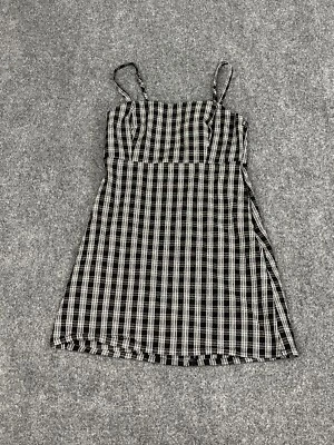 Mini Vestido HOLISTER Juniors Mediano Niñas Cuadros Sin Mangas Negro Adolescentes N116 Foto 1 de 4