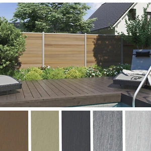 TeJe ELSKOP WPC Steckzaunsystem Sichtschutzzaun Steckzaun Gartenzaun Zaunelement - Bild 1 von 11