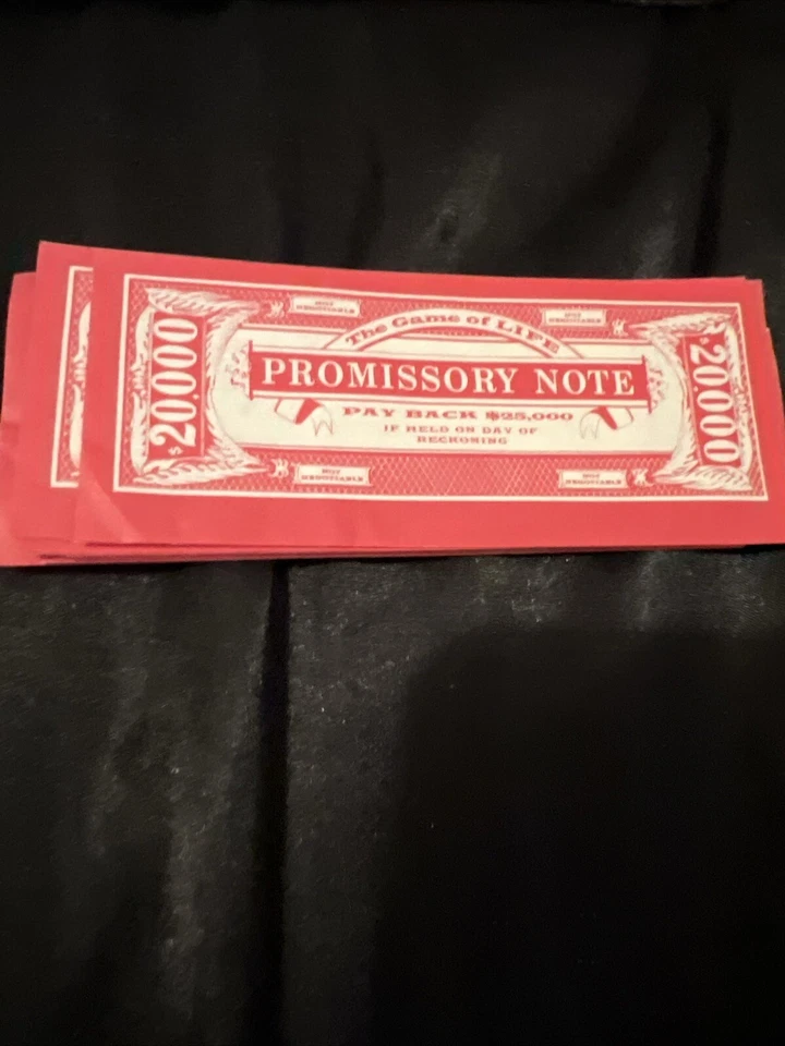 the game of life 1981 replacement  Promissory notes - Image 1 of 1