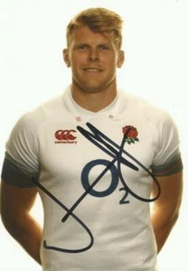 ENGLAND & BATH RUGBY UNION: JOSH McNALLY SIGNED 6x4 PORTRAIT PHOTO+COA - Bild 1 von 1