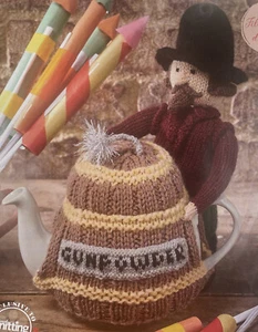 Guy Fawkes Bonfire Night Tea Cosy DK KNITTING PATTERN - To Fit 6-8 Cup Teapot - Picture 1 of 3