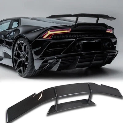 SPOILER TRASEIRO DE FIBRA DE CARBONO ASA ESTILO N PARA LAMBORGHINI HURACAN LP580 LP610 - Imagem 1 de 4