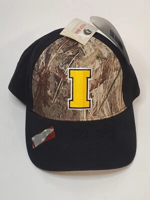 University of Illinois Fighting Illini Mossy Oak Trucker Hat- Black and Camo - Image 1 of 4