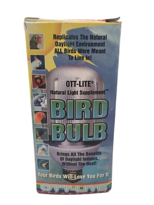 OTT-LITE® Bird Bulb 17 Watt ~ Glare-Free Illumination Reduces FEATHER PLUCKING - Image 1 of 4
