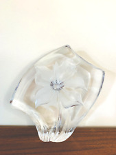 Mats Jonasson "MALERAS" Flower Lead Crystal Signed 5.5” Numbered Sweden LARGE