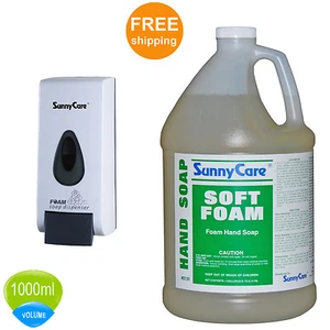 #1038W Push Button Refillable Foam Soap Dispenser and 1Gallon Foam Hand Soap - Picture 1 of 2