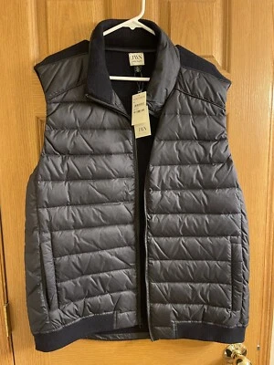 Chaleco John W Nordstrom JWN Negro Lana Hombre Exterior Talla XL NUEVO con Etiquetas Foto 1 de 4