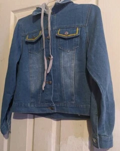 Children's Large Denim Jacket With Removable Hood - Picture 1 of 8