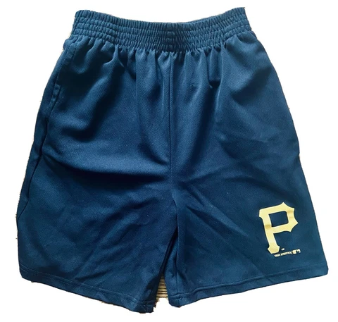 Pittsburgh Pirates Kids black athletic shorts size 8 10 Cover