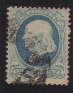 SSS: Estampilla de Estados Unidos Scott # 156 1873 1c Franklin usada - Imagen 1 de 1