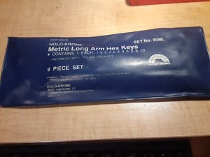 Allen Wrench Holo Krome 9 Piece Metric Hex Key Set Long Arm Alloy Steel 56018 - Picture 1 of 1