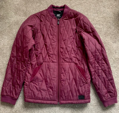 55DSL Diesel Hombre’s Bomber Chaqueta Borgoña Talla S Foto 1 de 4