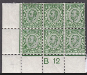 Sg 338 N4(1) ½d Green Crown die 2 B12(c) perf 2A UNMOUNTED MINT/MNH - Picture 1 of 1