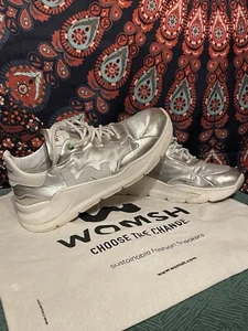 Scarpe ginnastica donna Womsh 41 sneakers argento vegan - Foto 1 di 9