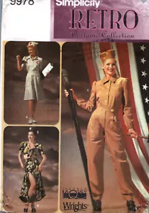 OOP Simplicity 9978 Wartime 1940s Troop Entertainer Rosie the Riveter Pattern - Picture 1 of 3