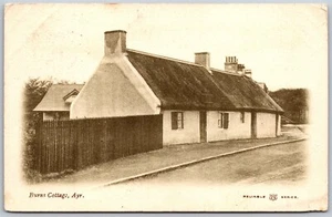 Cartolina d'epoca Robert Burns Cottage luogo di nascita Scozia Regno Unito 1904 vista vecchia - Foto 1 di 2