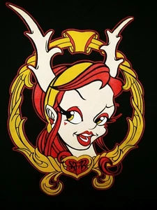 Steadfast Brand She Devil Black Women's Graphic TShirt Large Great Cond Nice - Picture 1 of 4