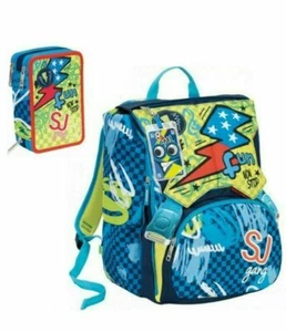 SCHOOLPACK Zaino Sdoppiabile Sj GANG Boy + ASTUCCIO COMPLETO 3ZIP - Imagen 1 de 3