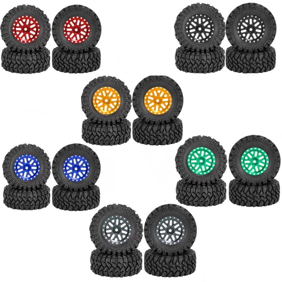 4 X 62mm Crawler-Reifen 1.2" Felgennabe für Traxxas 1/18 TRX4M 1/24 FMS RC Auto  - Bild 1 von 4